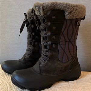 Columbia Fur Leather Waterproof Rain Snow Boots 9